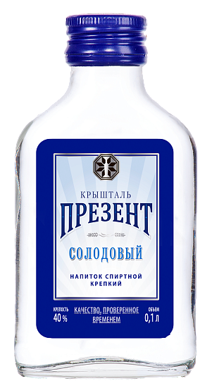 Strong alcohol: TM "Kryshtal Present" strong alcoholic drink "Malt"